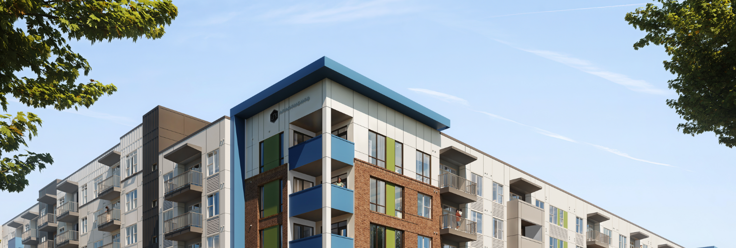 Link Apartments Lake Park rendering
