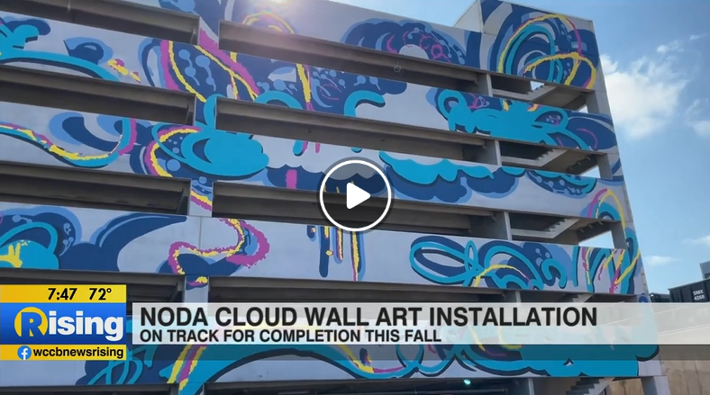 NoDa Cloud Wall Art Installation
