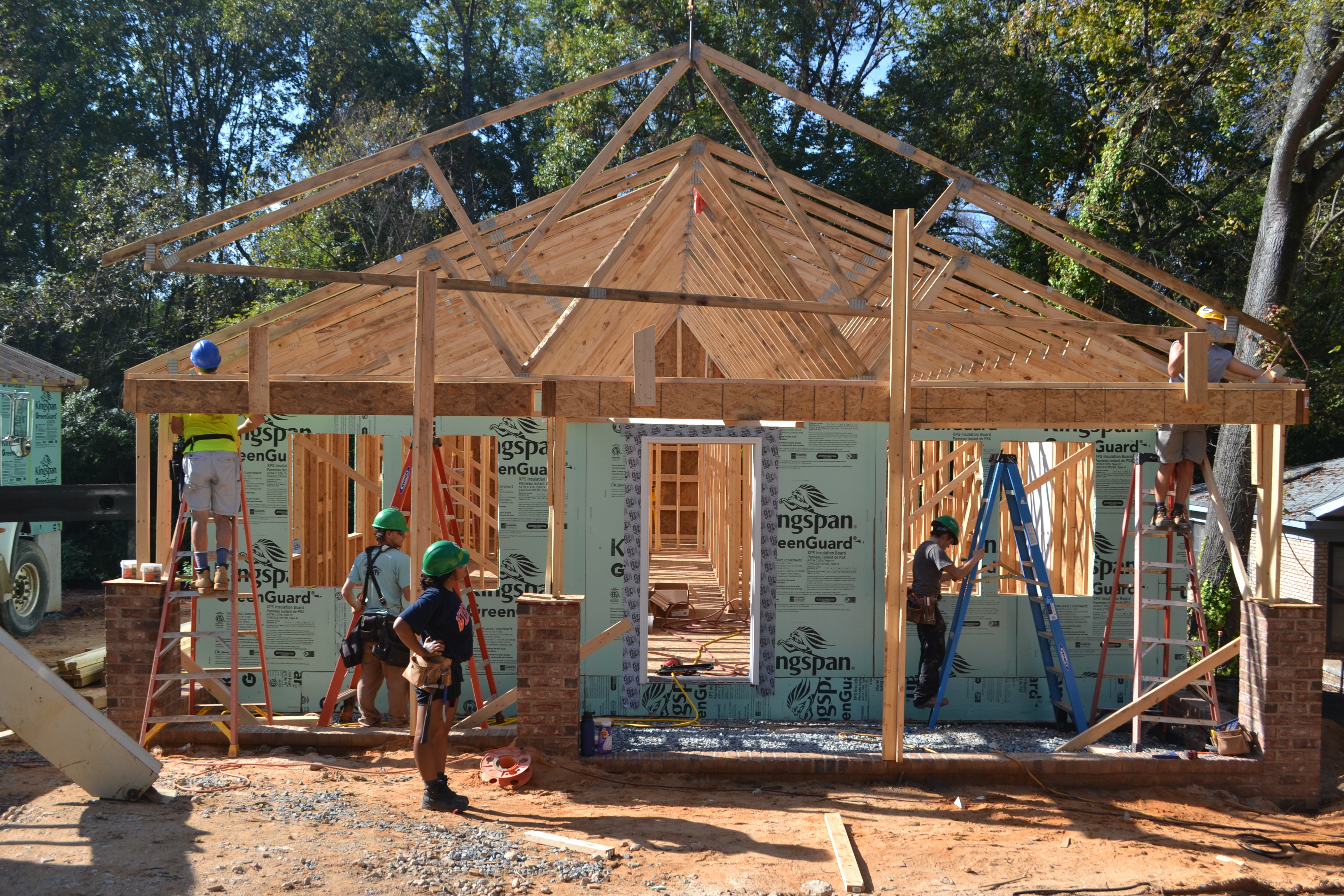 working on habitat house grubb giving